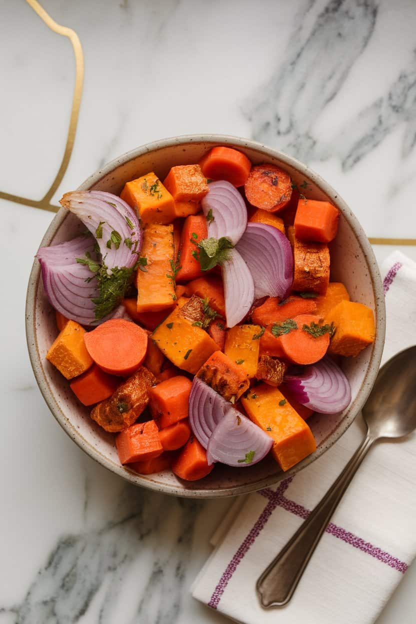 Vegan Maple Balsamic Veggie Bake