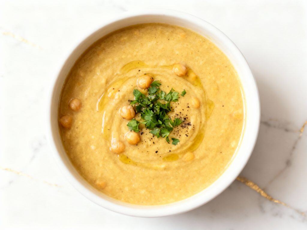 Vegan Garlic Chickpea Soup