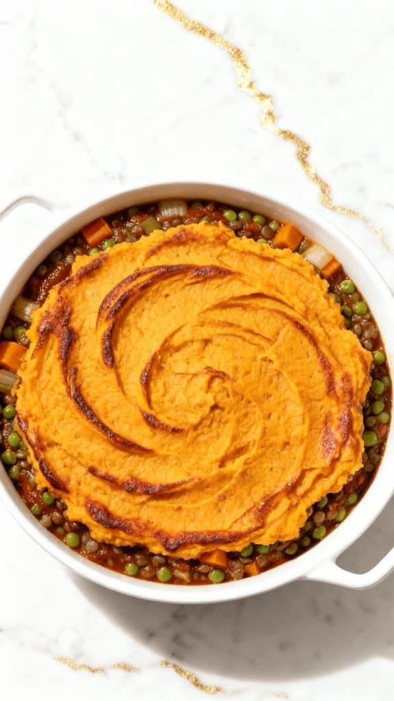 Vegan Lentil & Sweet Potato Shepherd’s