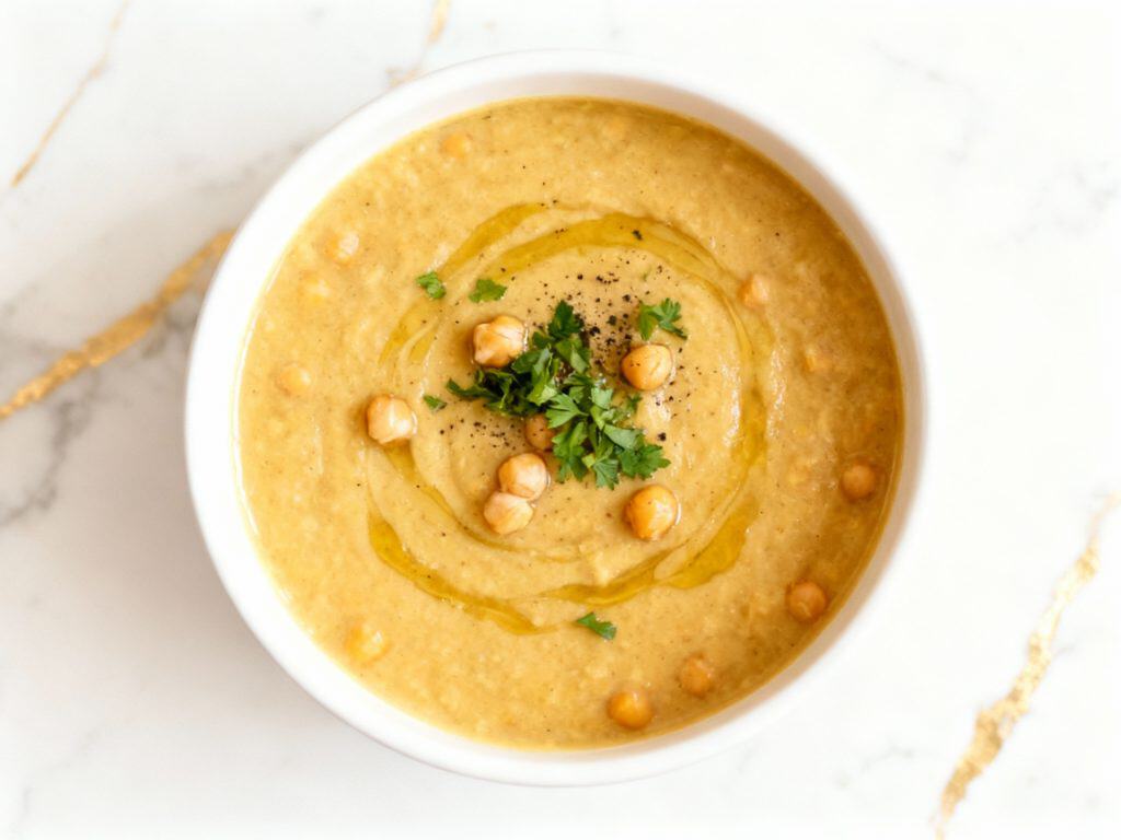 Vegan Garlic Chickpea Soup