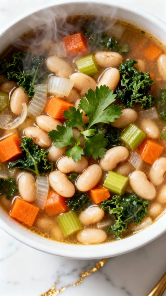 Vegan White Bean and Kale Soup