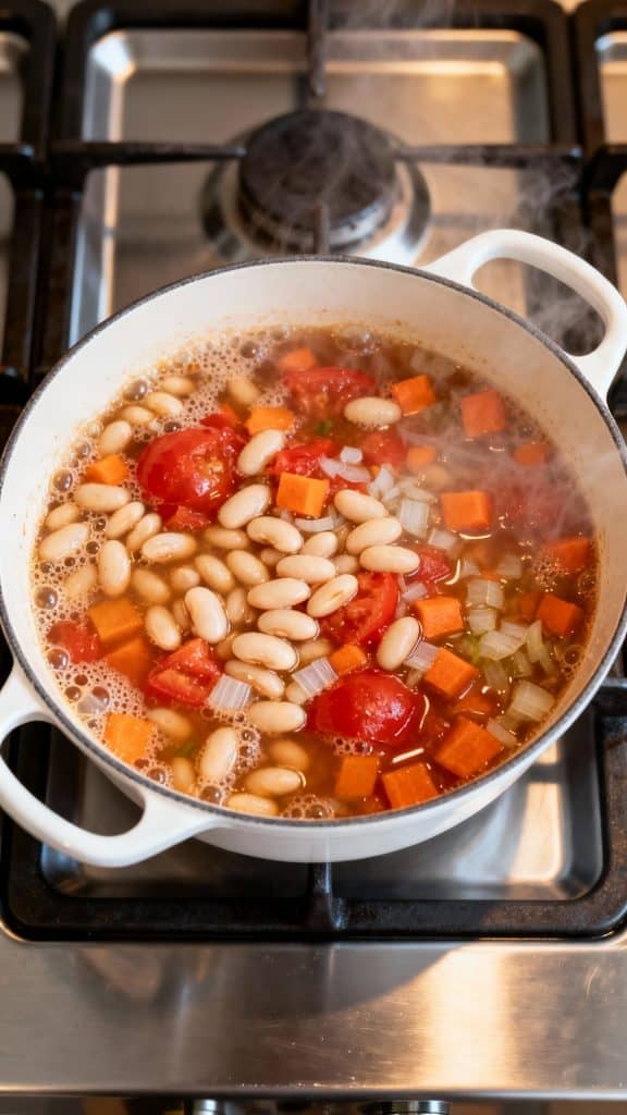 Creamy Vegan Tomato White Bean Stew