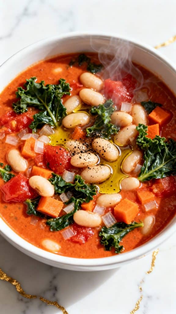 Creamy Vegan Tomato White Bean Stew
