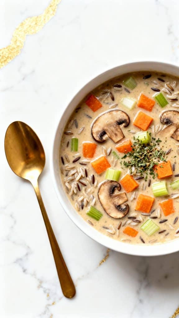 Vegan Creamy Wild Rice Soup