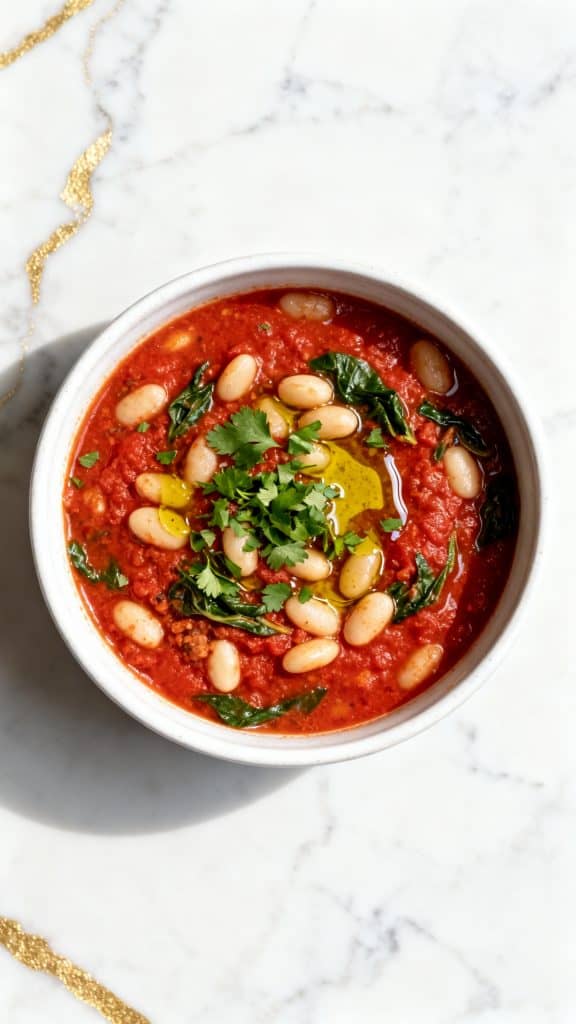 Creamy Vegan Tomato White Bean Stew