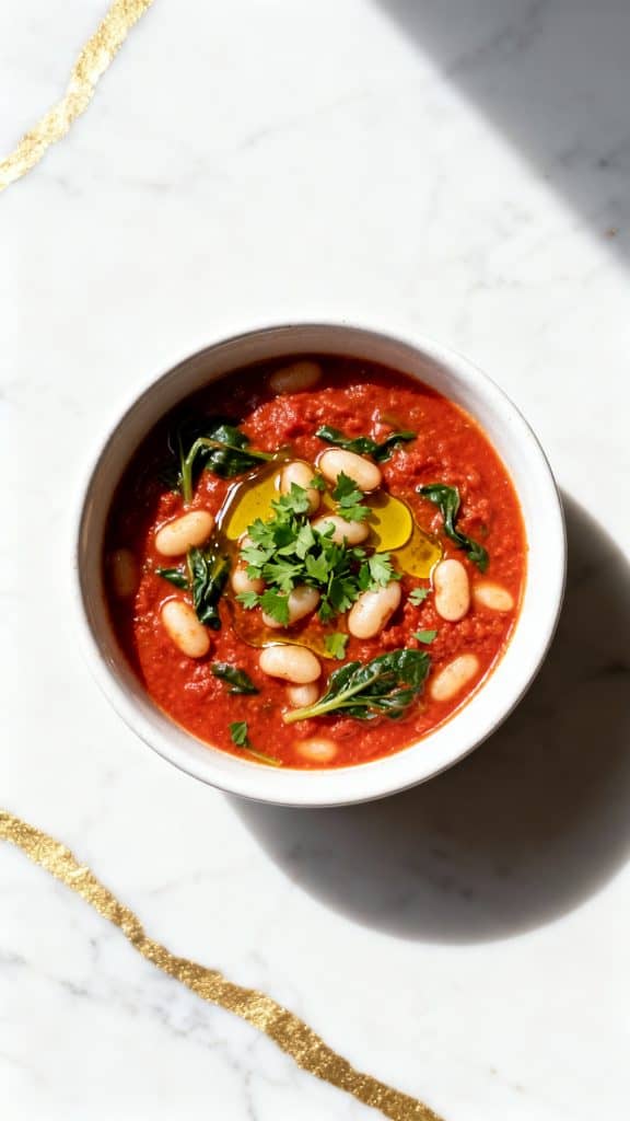 Creamy Vegan Tomato White Bean Stew