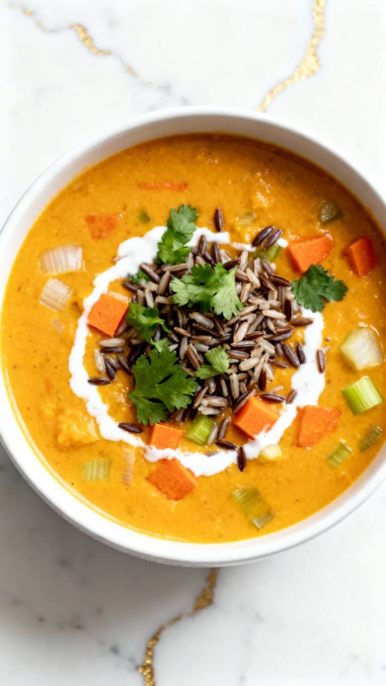Vegan Pumpkin Wild Rice Soup