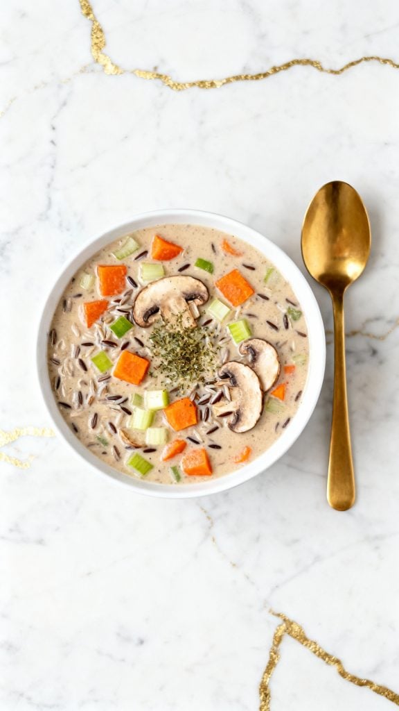 Vegan Creamy Wild Rice Soup