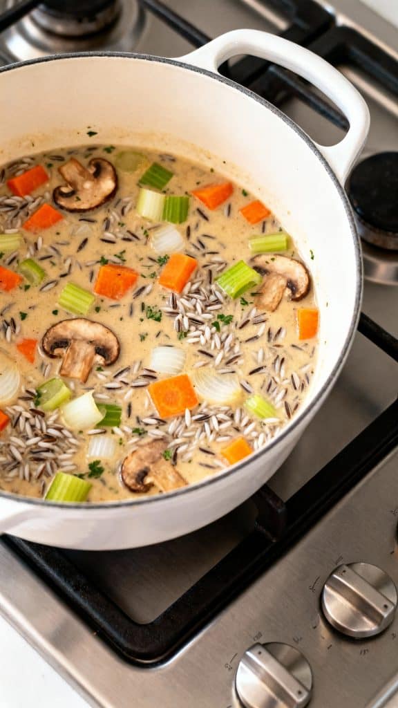 Vegan Creamy Wild Rice Soup