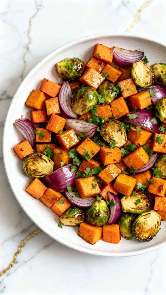 Vegan Maple Balsamic Veggie Bake