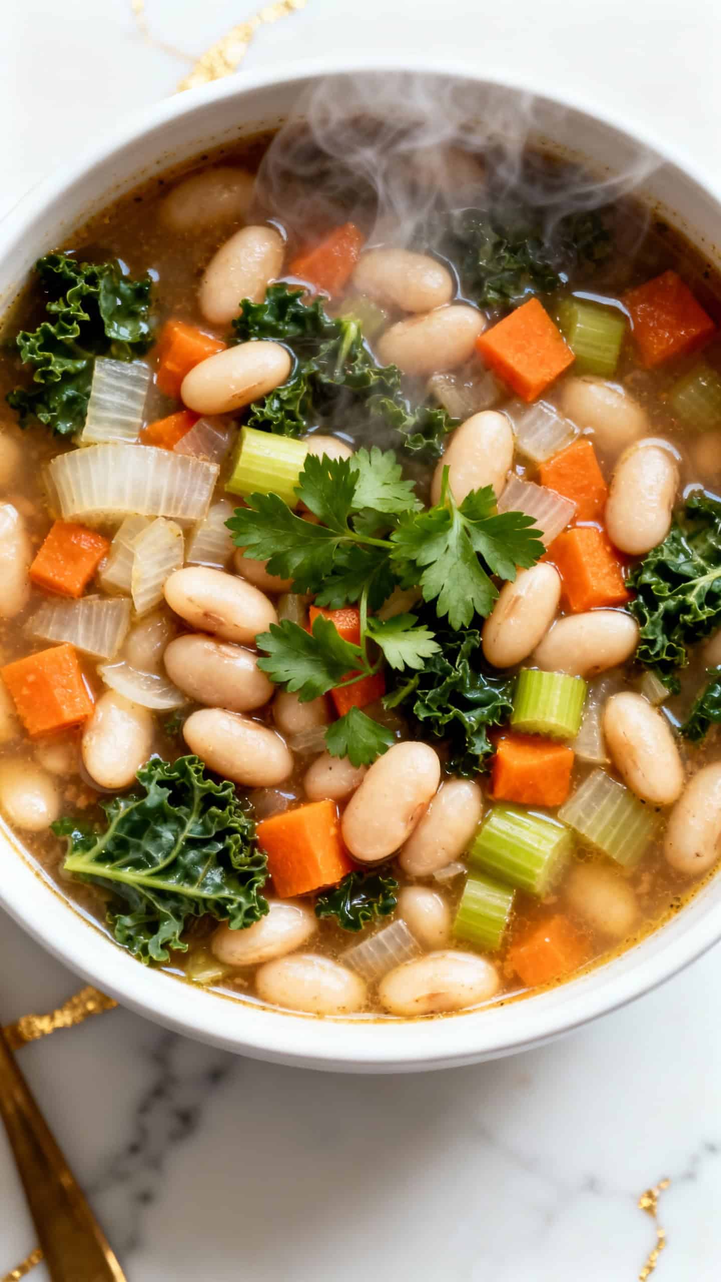 Vegan White Bean and Kale Soup