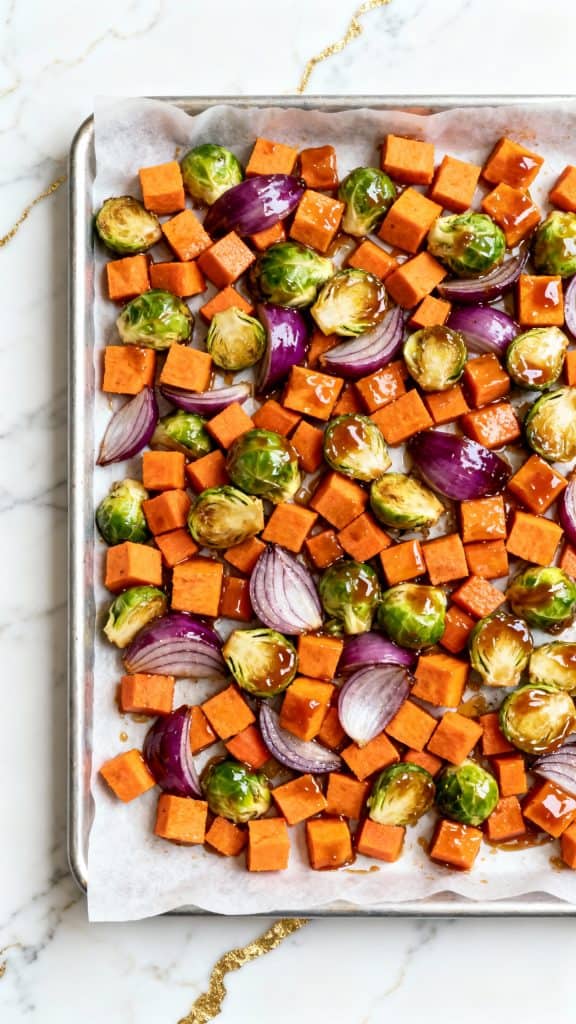 Vegan Maple Balsamic Veggie Bake