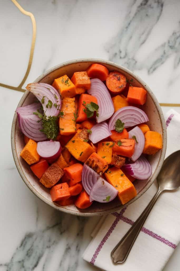 Vegan Maple Balsamic Veggie Bake