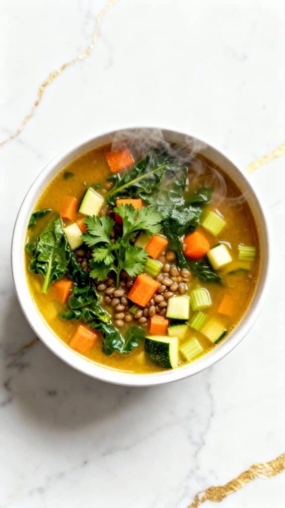Vegan Detox Soup with Leafy Greens