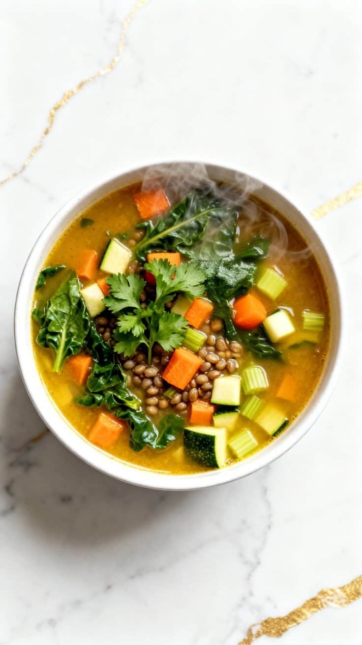 Vegan Detox Soup with Leafy Greens