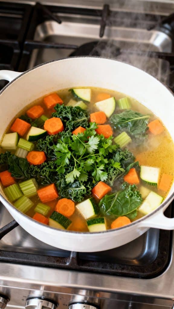 Vegan Detox Soup with Leafy Greens
