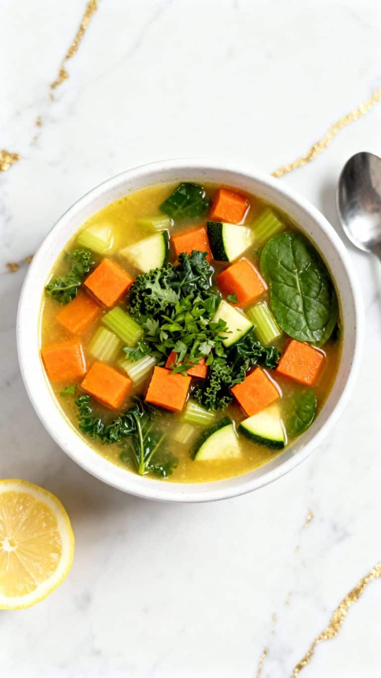 Vegan Detox Soup with Leafy Greens