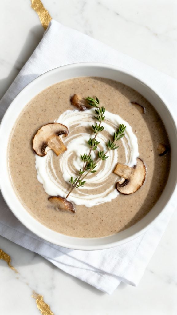 Vegan Cream of Mushroom Soup