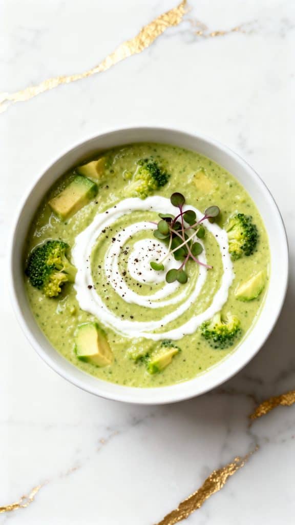 Keto Broccoli and Avocado Soup