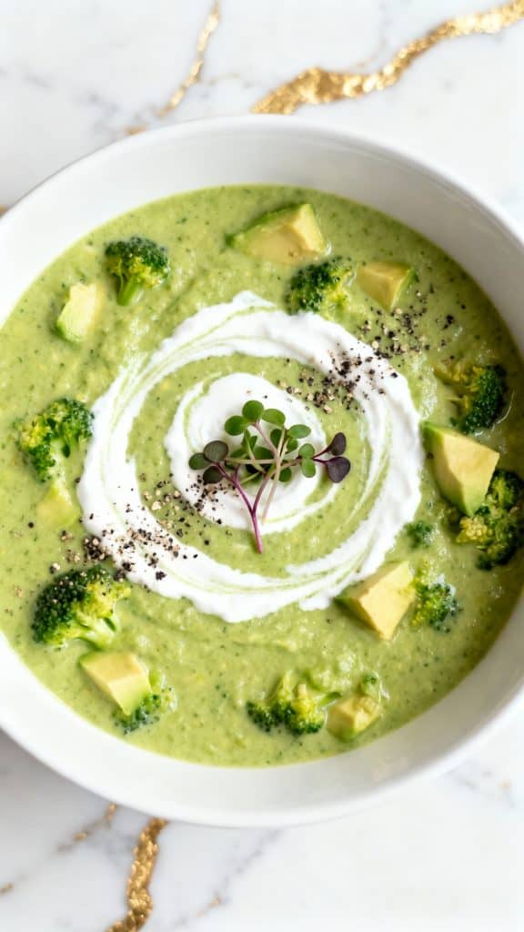 Keto Broccoli and Avocado Soup