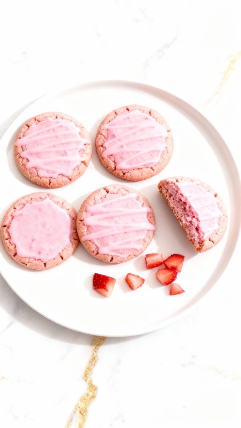 Vegan Strawberry Sugar Cookies