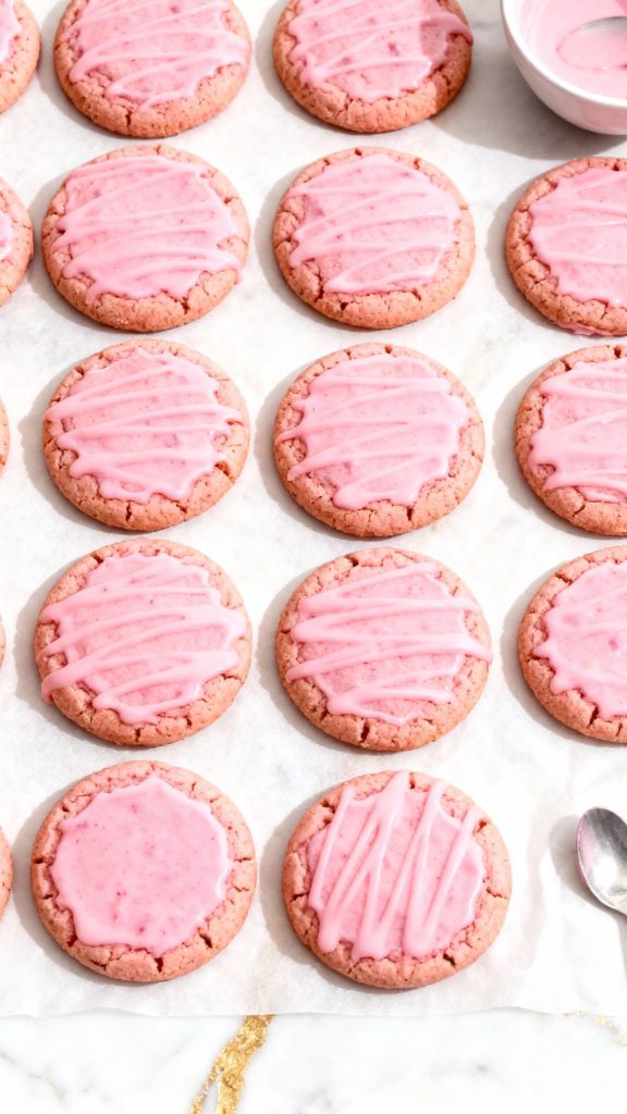 Vegan Strawberry Sugar Cookies 