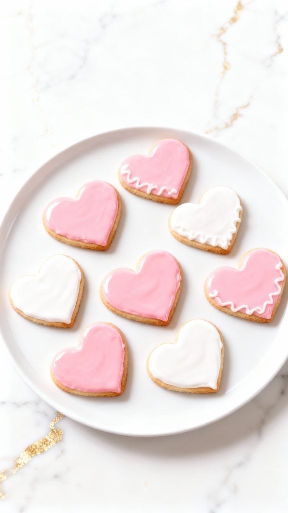 Vegan Iced Valentines Cookies