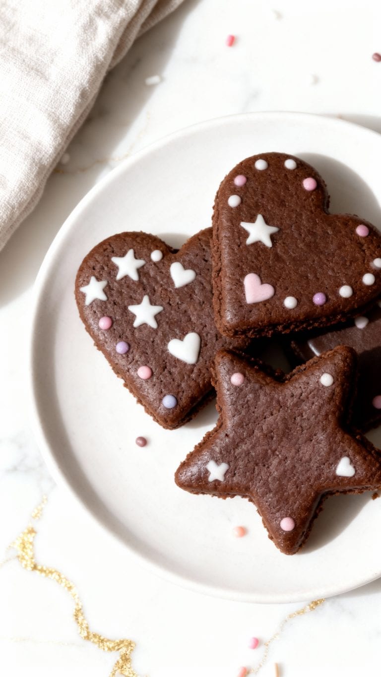 Vegan Chocolate Sugar Cookies with Royal Icing