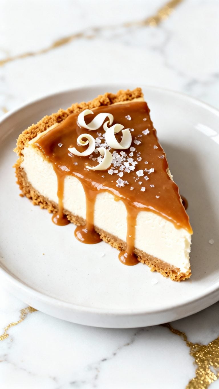 White Chocolate and Salted Caramel Cheesecake