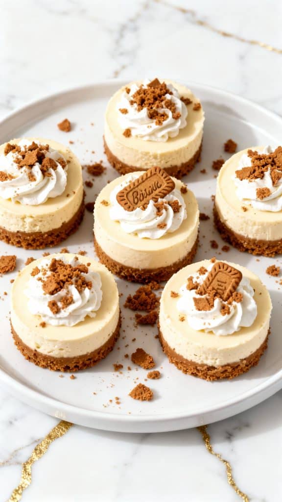 Mini No-Bake Biscoff Cheesecakes