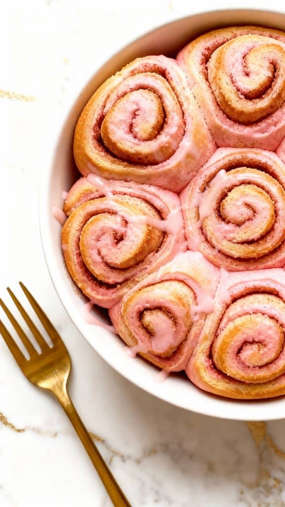 Vegan Pink Cinnamon Rolls