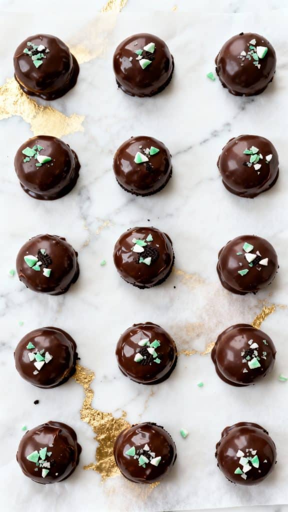 Vegan Oreo Mint Chocolate Truffles