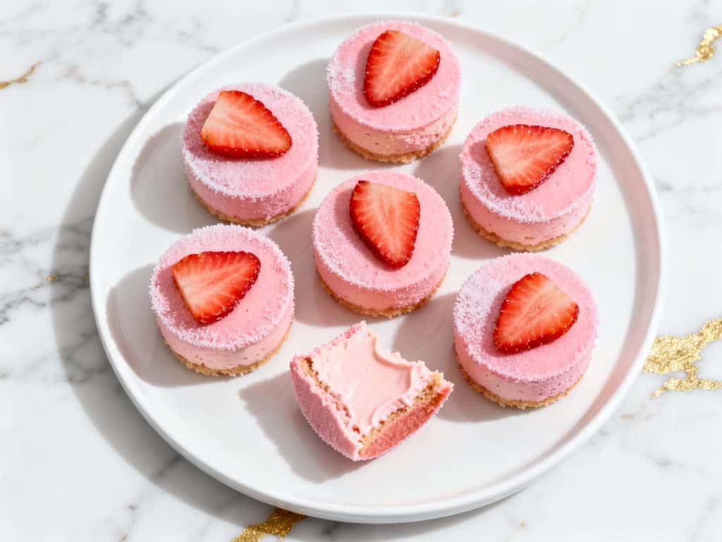 Vegan Strawberry Cheesecake Bites