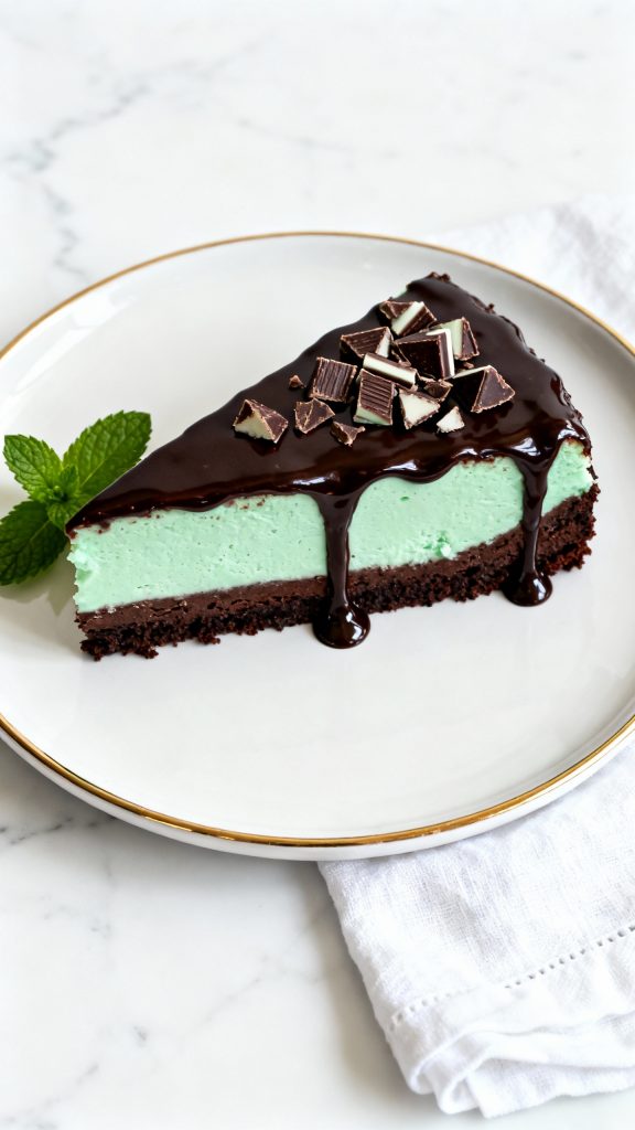 Mint Chocolate Cheesecake Cake