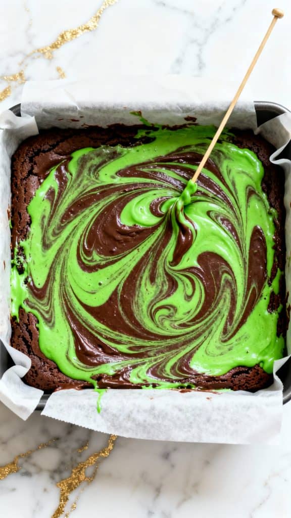 Vegan Shamrock Brownies