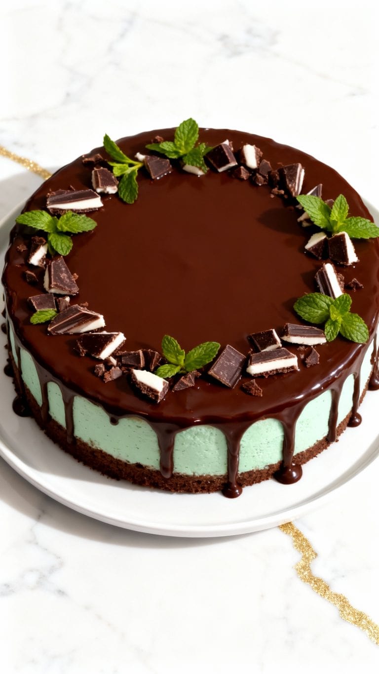 Mint Chocolate Cheesecake Cake