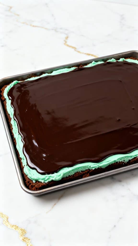 YUMMY Mint Frosted Fudgy Brownies