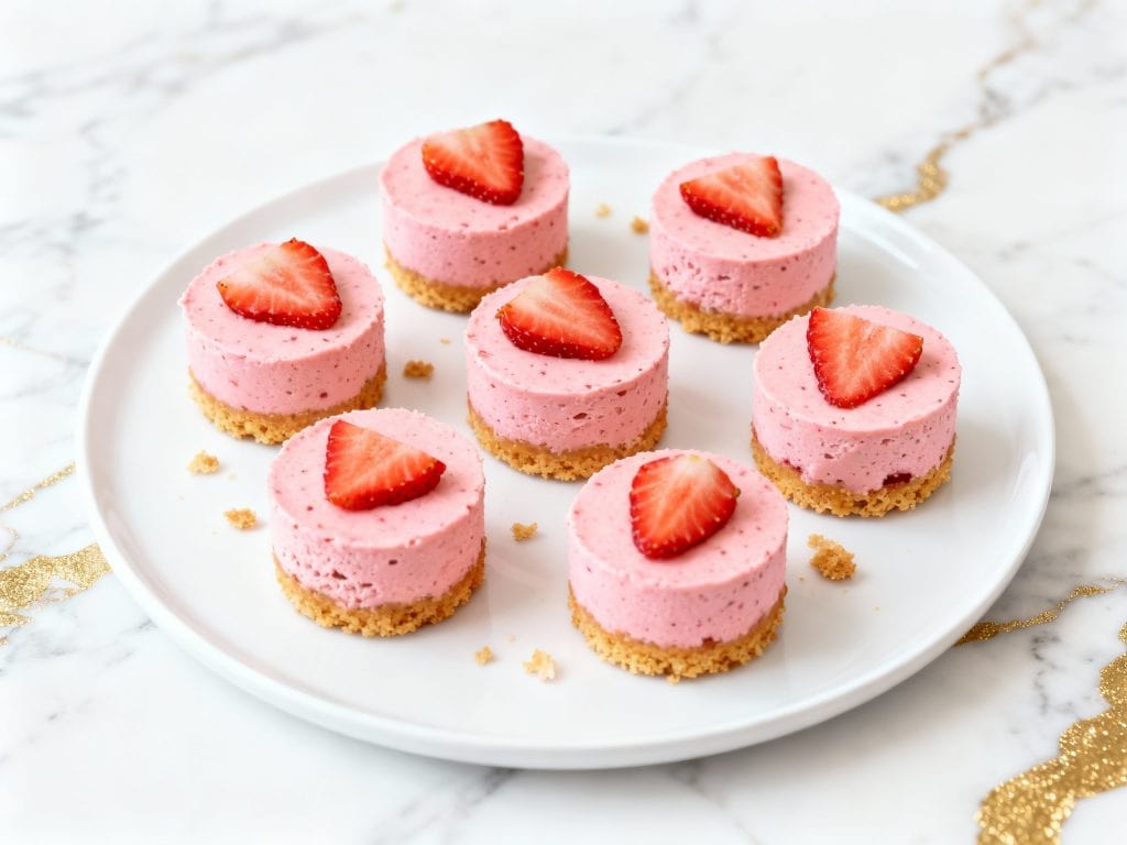 Vegan Strawberry Cheesecake Bites