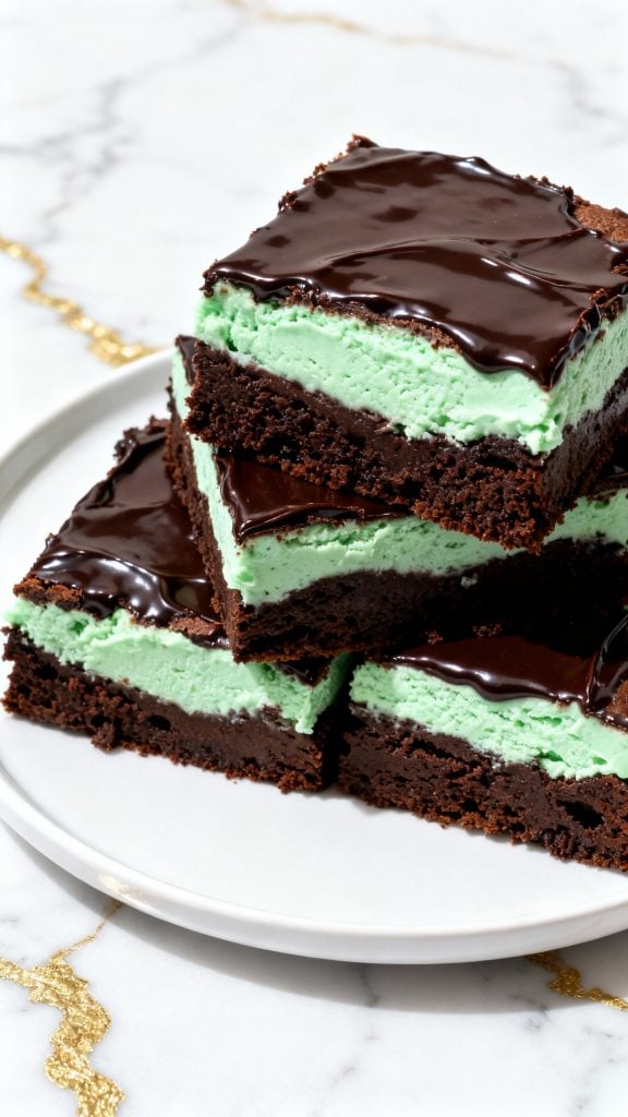 YUMMY Mint Frosted Fudgy Brownies
