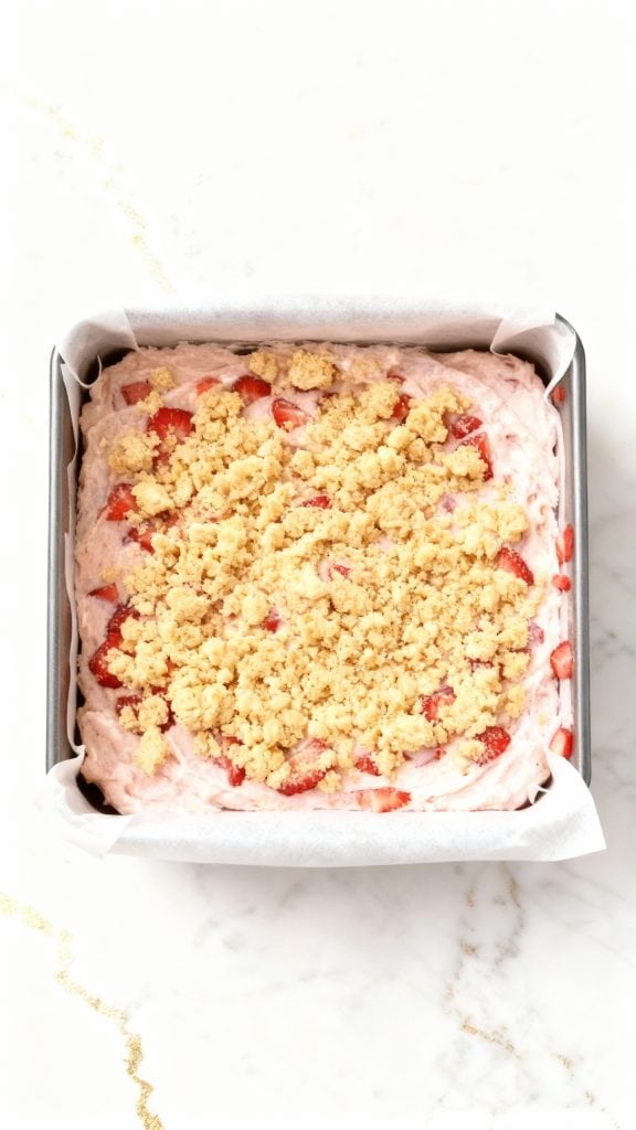 Vegan Strawberry Crumb Cake
