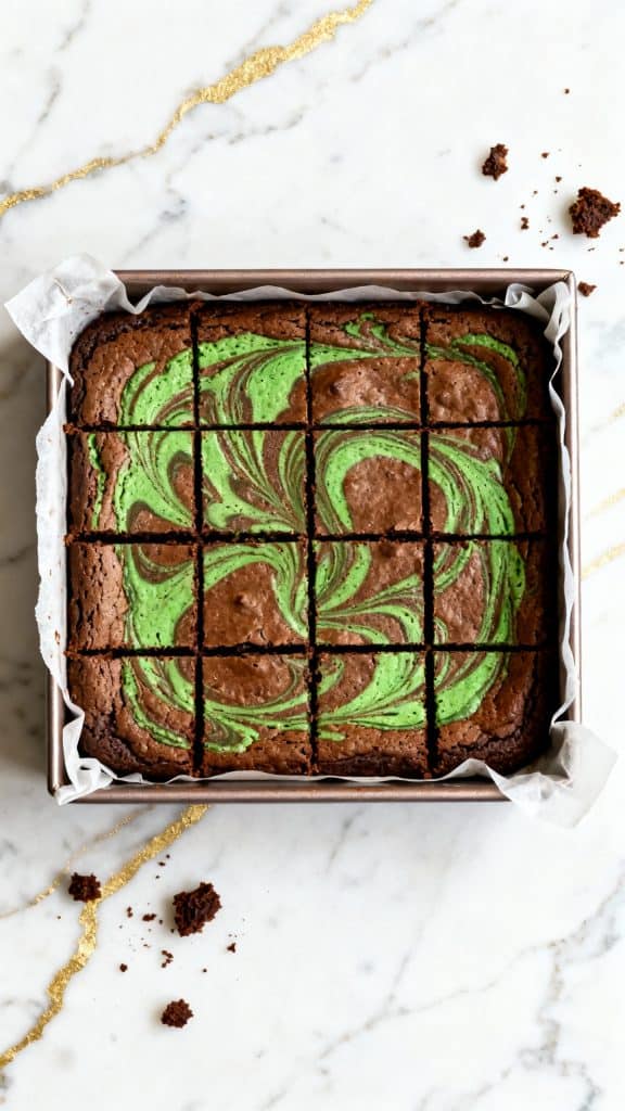 Vegan Shamrock Brownies