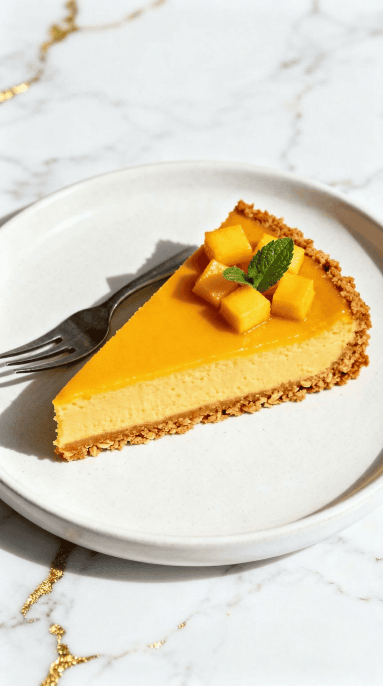 Easy Vegan Mango Cheesecake