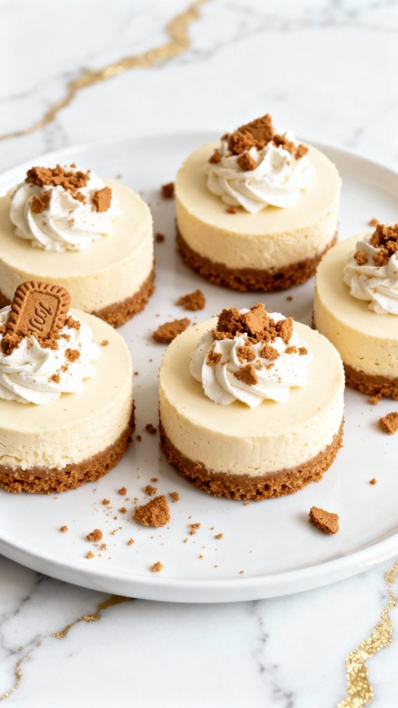 Mini No-Bake Biscoff Cheesecakes