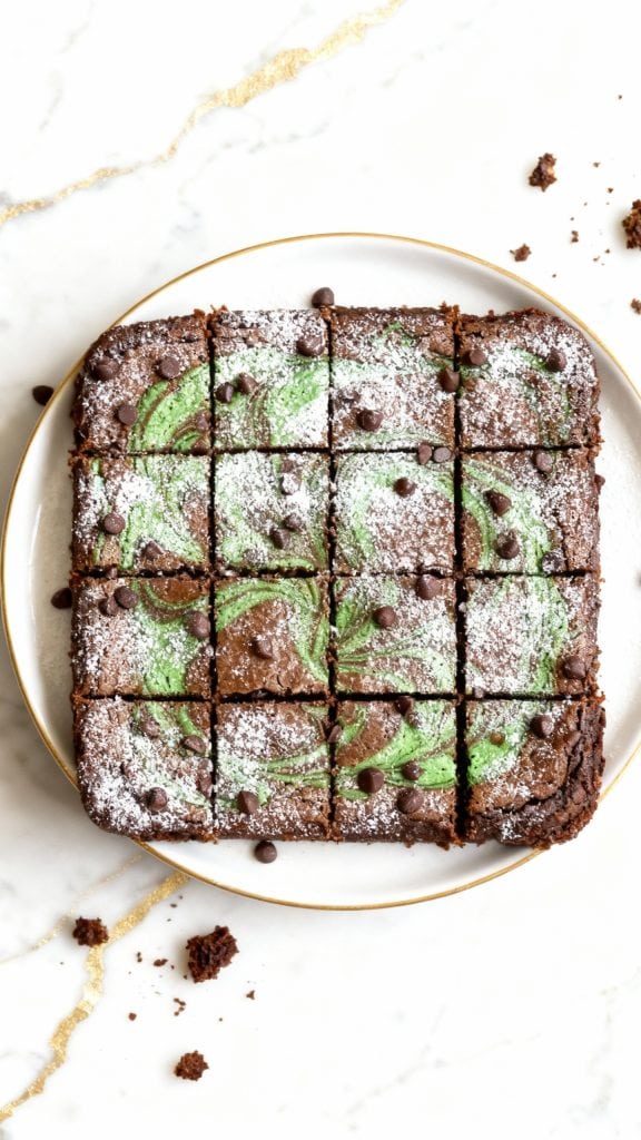 Vegan Shamrock Brownies