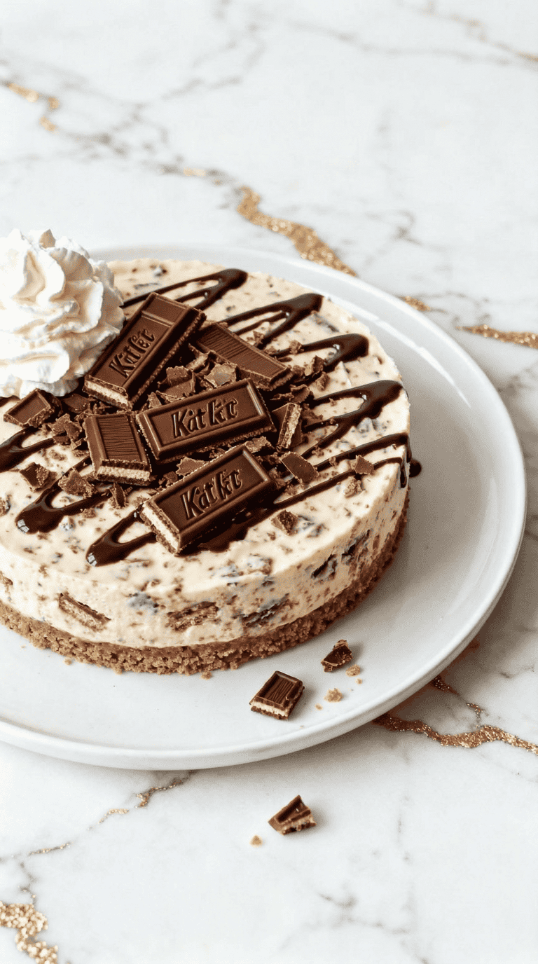 No-Bake Kit Kat Cheesecakes