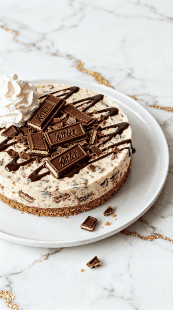 No-Bake Kit Kat Cheesecakes