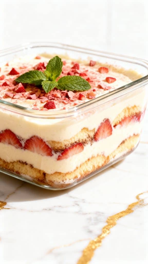 Vegan Strawberry Tiramisu