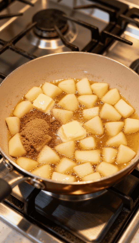 Homemade Vegan Caramel Apple Cheesecake