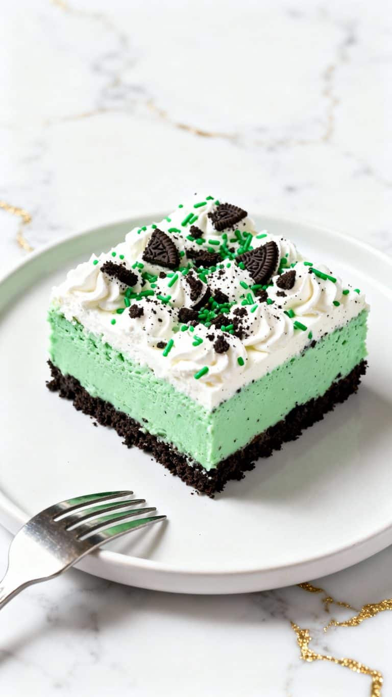 No-Bake Mint Oreo Bars for St. Patrick’s Day