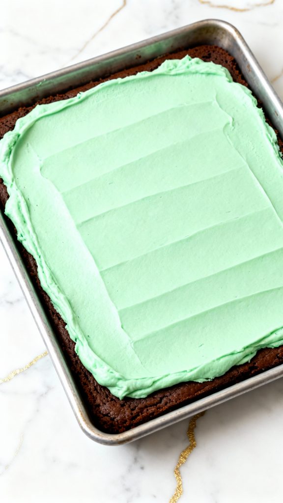 YUMMY Mint Frosted Fudgy Brownies